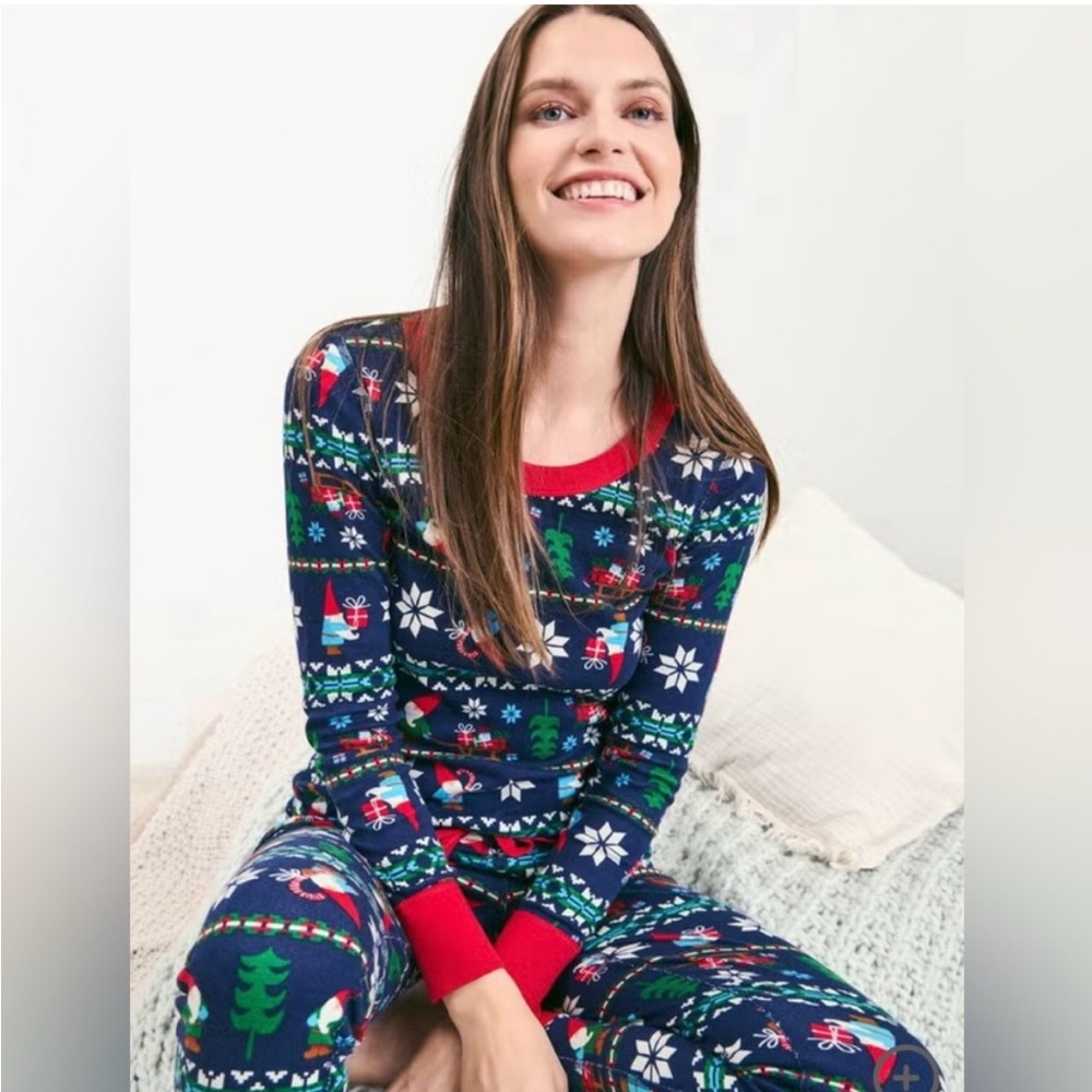 Hanna Andersson Holiday Women’s Long John Pajama Set, XS